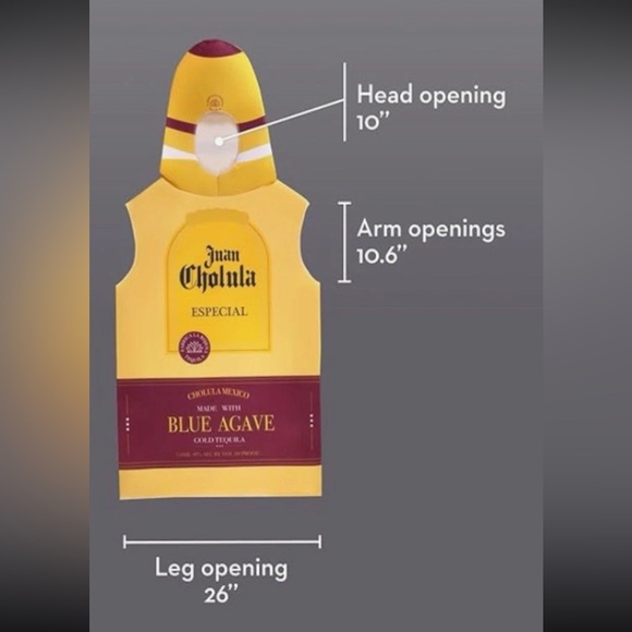 Top Shelf Tequila NWT Costume Adult One Size‎ Funny Halloween Outfit - Picture 5 of 5